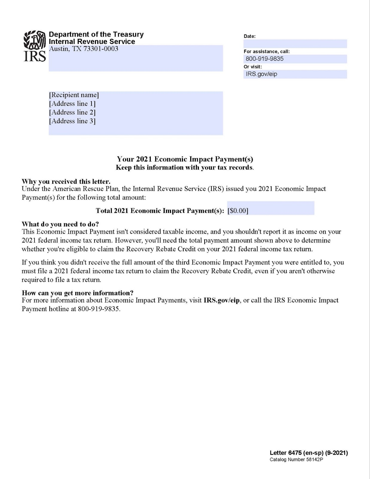 IRS Letters 6419 And 6475 For The Advanced Child Tax Credit And Third IRS Letters 6419 And 6475 For The Advanced Child Tax Credit And Third